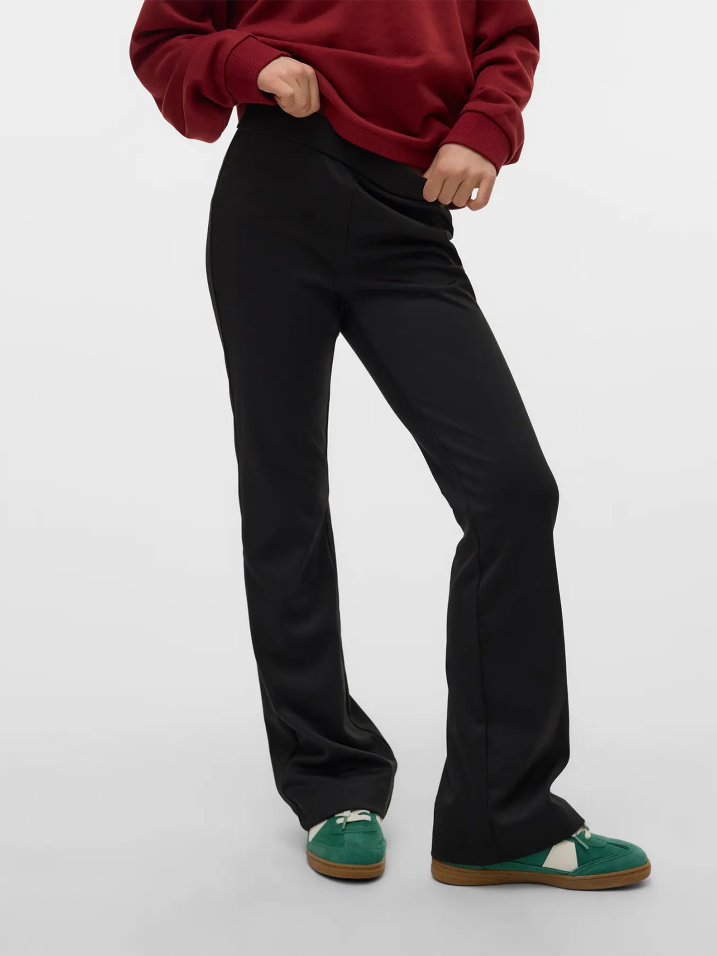 Vero Moda Girl Luccakamma Mid Waist Flared Pant Black