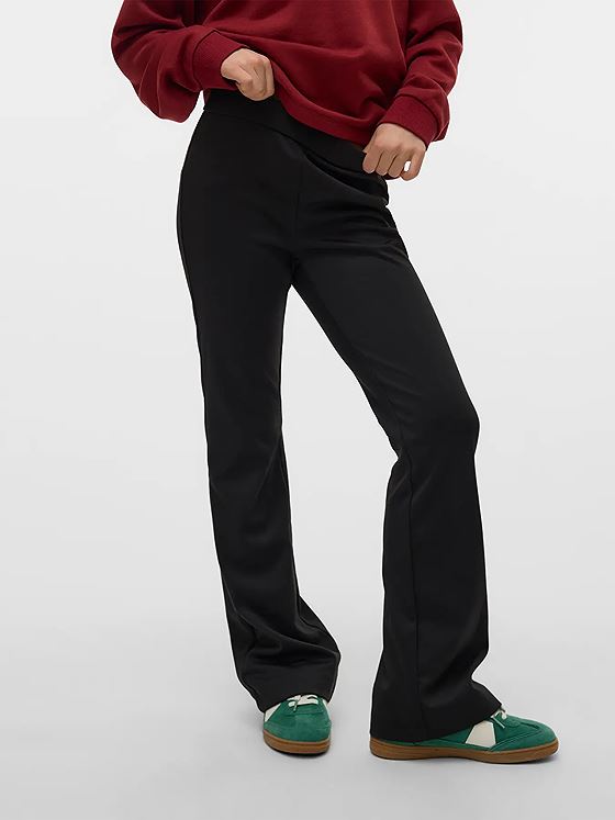 Vero Moda Girl Luccakamma Mid Waist Flared Pant Black