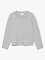 Vero Moda Girl Doffy Long Sleeve O-Neck Blouse Light Grey Melange