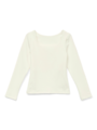 Vero Moda Girl Million Long Sleeve Square Top 2-Way Snow White