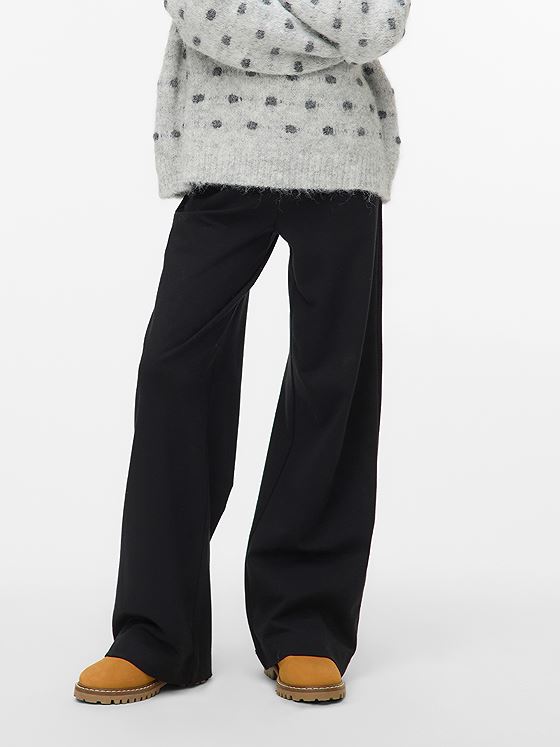 Vero Moda Girl Eva Mid Waist Straight Pant Girl Black