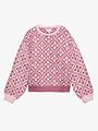 Vero Moda Girl Inga Long Sleeve O-Neck Oversized Pullover Rose / Pink Dogwood