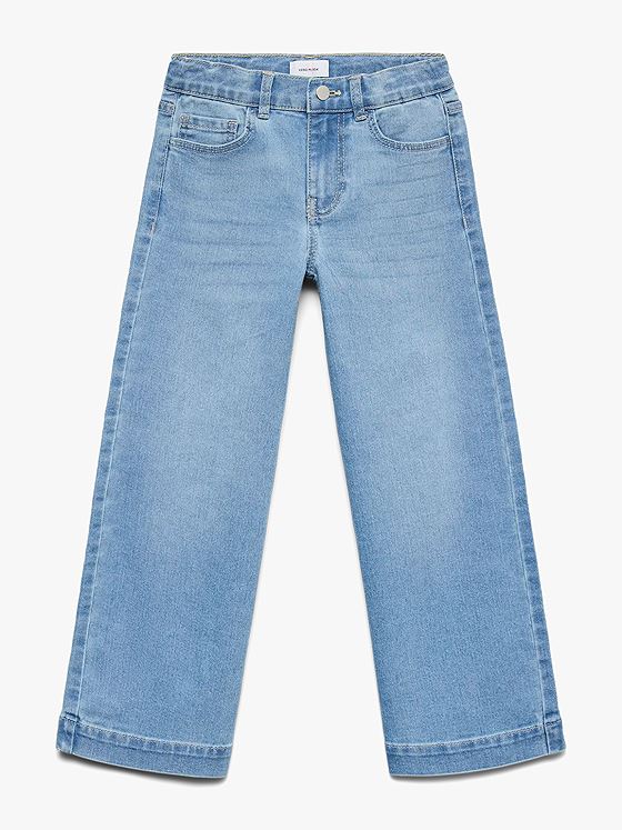 Vero Moda Girl Daisy Wide Denim Jeans Light Blue Denim