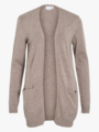 Vila Viril Open Long Sleeve Knit Cardigan Falcon Melange