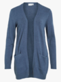 Vila Viril Open Long Sleeve Knit Cardigan Vintage Indigo