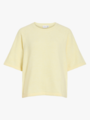 Vila Liga 2/4 O-Neck Knit Top Pastel Yellow