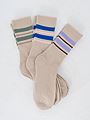 Vero Moda Mel Detail Socks 3-Pack Oatmeal 4stripes / Surf the web / Pink dogwood