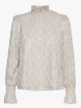 Vero Moda Aware Nolita Long Sleeve High Neck Top Pumice Stone