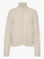 Vero Moda Esther Long Sleeve Highneck Zip Cardigan Birch