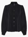 Vero Moda Ani Long Sleeve Frill Shirt Black