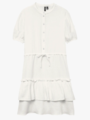 Vero Moda Natti Short Sleeve V-Neck Short Dress Snow White