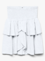 Vero Moda Linn High Waist Detail Short Skirt Bright White