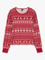 Vero Moda Chris Long Sleeve O-Neck Top XMAS Karanda Red Snow white xmas