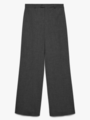 Vero Moda Texas Mid Waist Straight Pant Dark Grey Melange