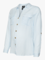 Vero Moda Maternity Bumpy Long Sleeve Shirt New Blue bell