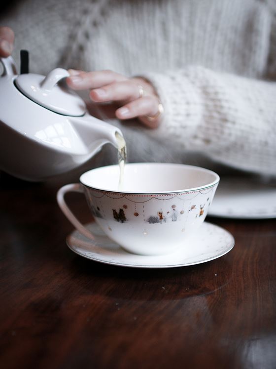 Wik - Walsøe Julemorgen Story tekopp med skål 40 cl Flerfarget