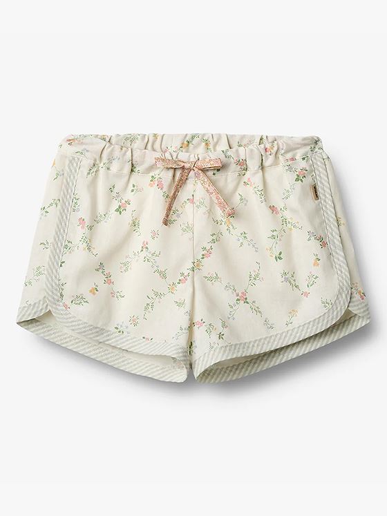 Wheat Shorts Inger Ivory Checked Flowers