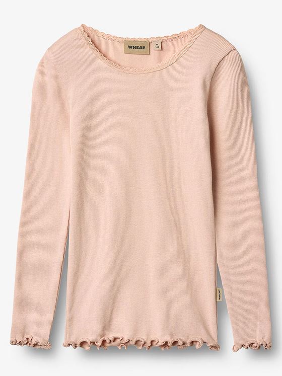 Wheat Rib T-Shirt Long Sleeve Reese Powder