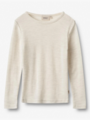 Wheat Wool T-Shirt Long Sleeve Alfie Eggshell Melange