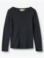 Wheat Wool T-Shirt Long Sleeve Alfie Navy