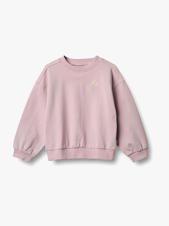 Wheat Sweatshirt Long Sleeve Embroidery Eliza Lavender Mist