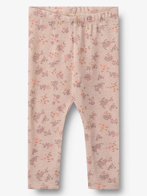 Wheat Wool Leggings Agi Lilac flowers