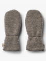 Wheat Wool Fleece Mittens Jay Brown Melange