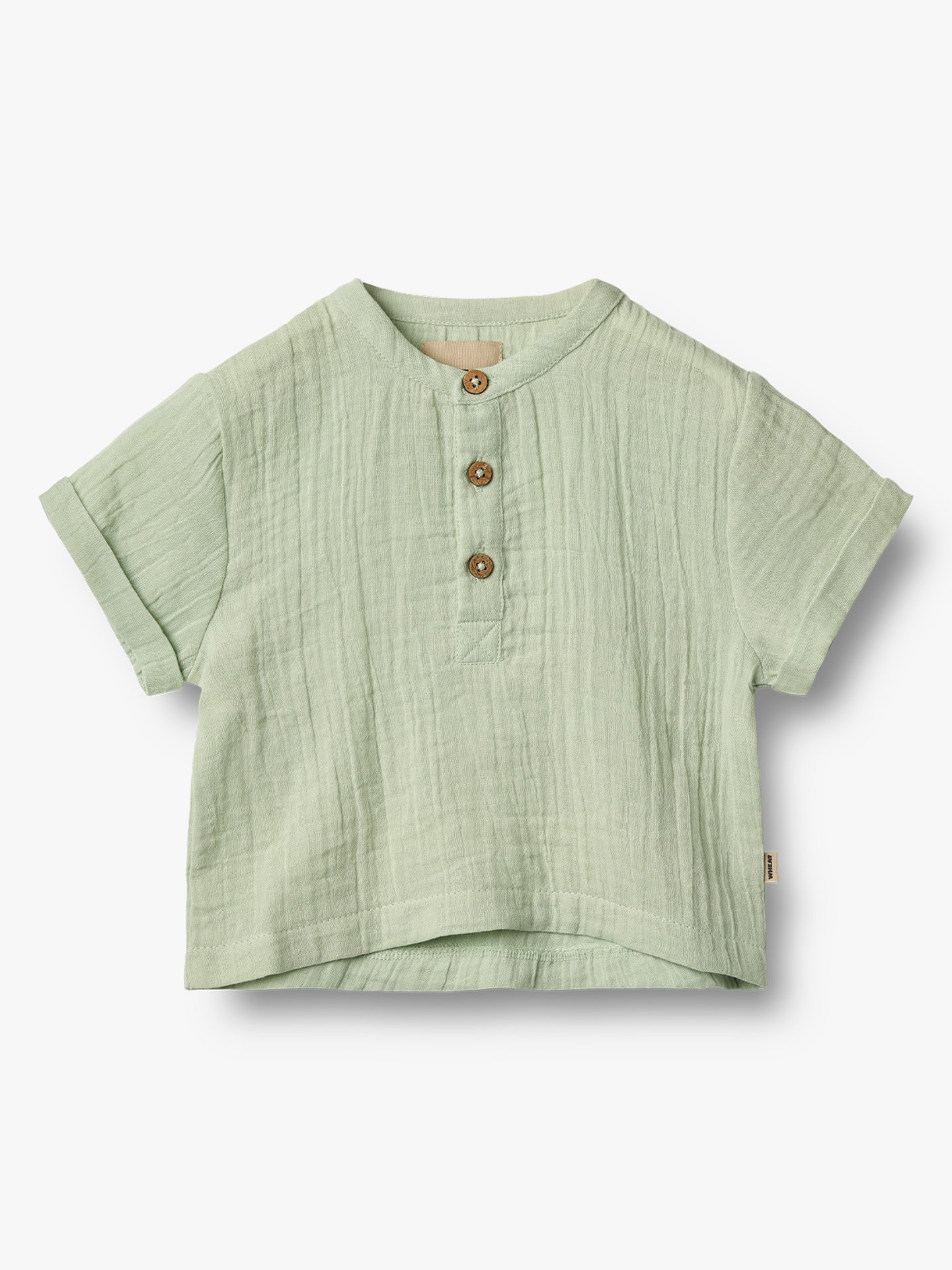 Wheat Shirt Short Sleeve Svend Soft Mint