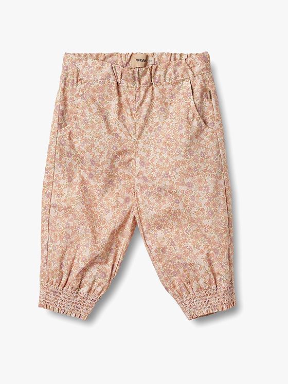 Wheat Trousers Sara Lilac Flowers