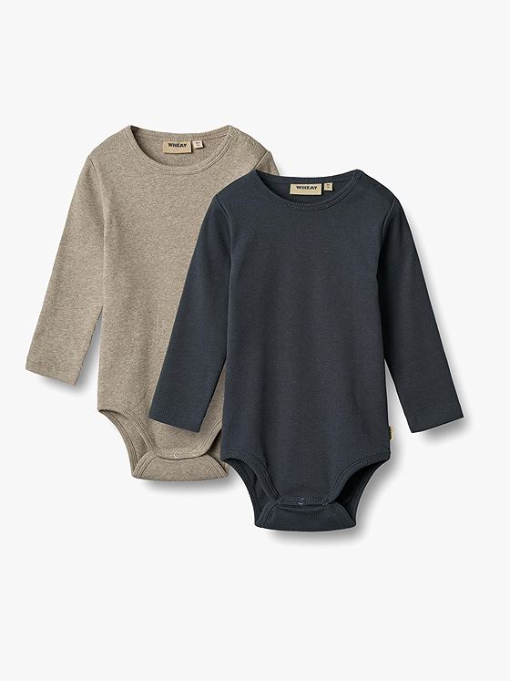 Wheat 2 Rib Body Long Sleeve Spencer Navy