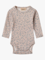 Wheat Wool Body Long Sleeve Lucca Blue flowers