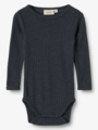 Wheat Wool Silk Body Long Sleeve Lucca Navy