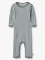 Wheat Wool Jumpsuit Long Sleeve Haven Cloudy Sky Stripe