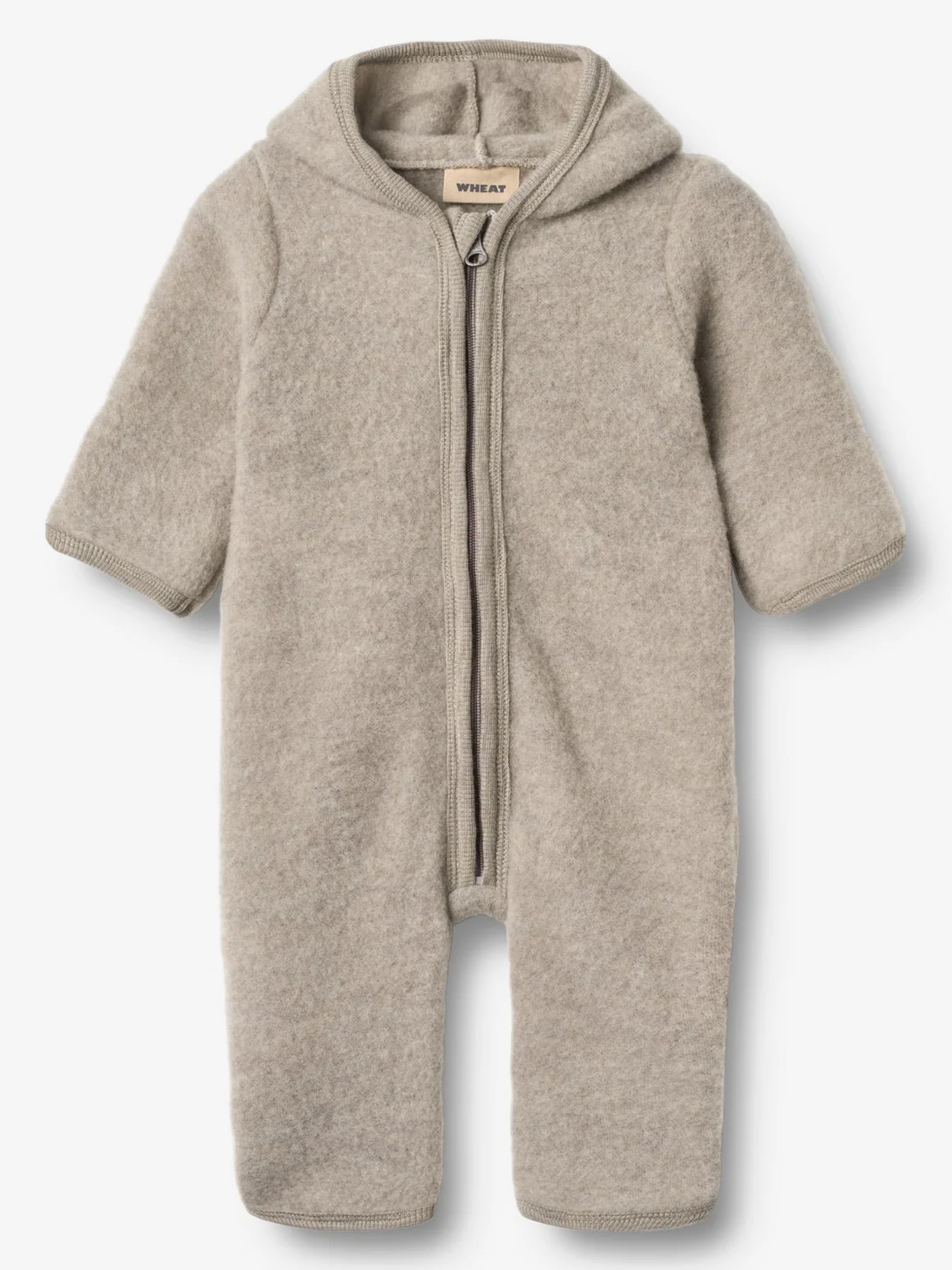 Wheat Wool Fleece Suit Ata Khaki melange