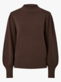 Y.A.S Fonny Long Sleeve Knit Pullover Chocolate Brown