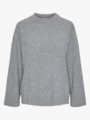 Y.A.S Emilie O-Neck Knit Pullover Light Grey Melange