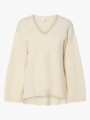 Y.A.S Elma Long Sleeve V-Neck Knit Pullover Birch