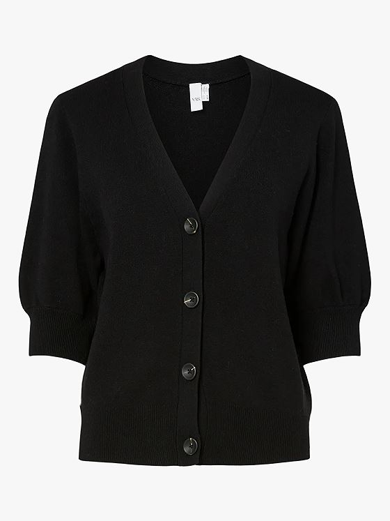 Y.A.S Fonny 2/4 Knit Cardigan Black