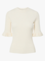 Y.A.S Mikla Short Sleeve Knit Top Pristine